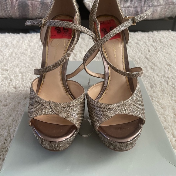 Jessica Simpson sparkling mesh champagne gold - Picture 8 of 10